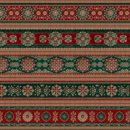 Tecido Tricoline Digital Barrado Mandalas Flores Natal  9101E14872