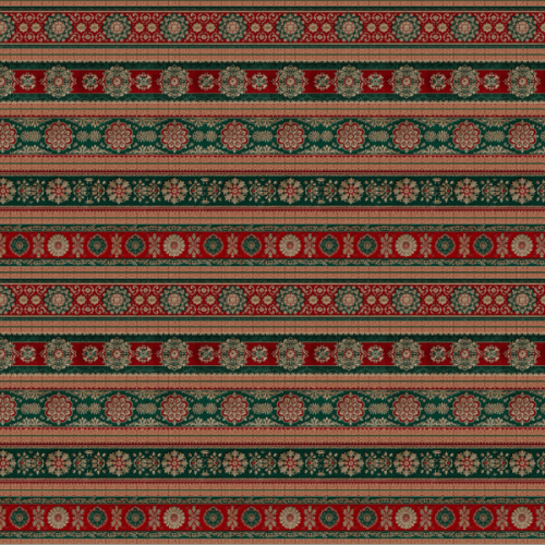 Tecido Tricoline Digital Barrado Mandalas Flores Natal  9101E14872