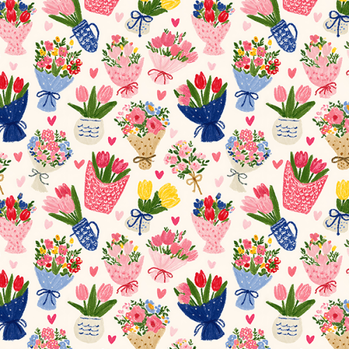 Tecido Tricoline Digital Buquê de Flores 9100e16446 Tecido Tricoline Digital Buquê de Flores 9100e16446