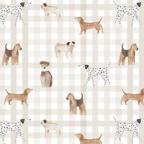 Tecido Tricoline Digital Cachorros Filhotes Xadrez 9100E16023