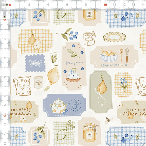 Tecido Tricoline Digital Cozinha Detalhada 9100E16031