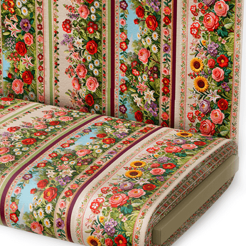 Tecido Tricoline Digital Estampado Barrado Jardim Floral (0,55 x 1,50 mts) 9012E054 Tecido Tricoline Digital Estampado Barrado Jardim Floral (0,55 x 1,50 mts) 9012E054