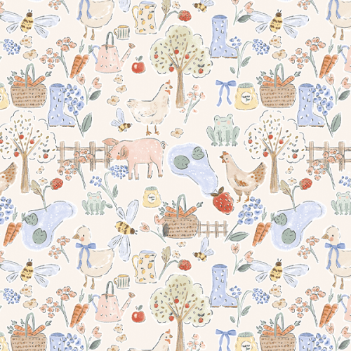 Tecido Tricoline Digital Fazenda Animais Infantil 9100E15902