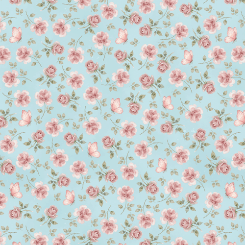 Tecido Tricoline Digital Floral Borboletas Azul 9100e16405 Tecido Tricoline Digital Floral Borboletas Azul 9100e16405