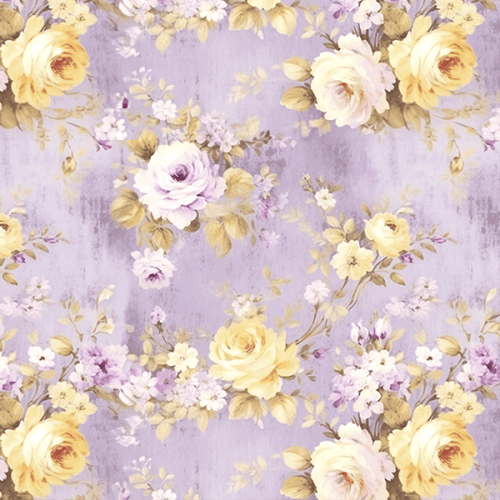 Tecido Tricoline Digital Flores Delicadas Violeta 9100e15743