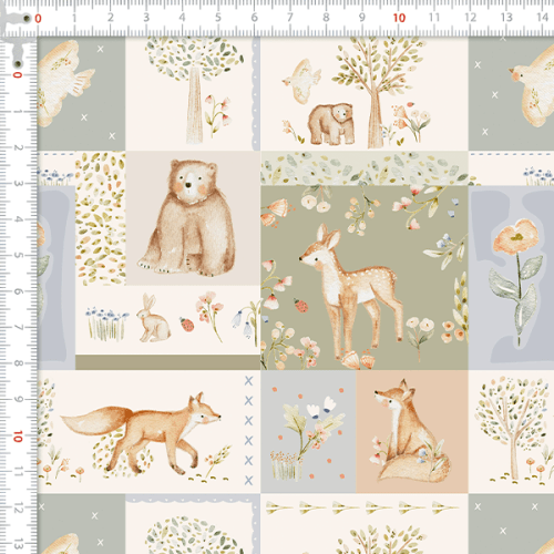 Tecido Tricoline Digital Floresta Selvagem 9100E16048