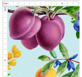 Tecido Tricoline Digital Frutas e Folhagens 9100e7163