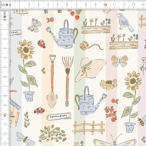 Tecido Tricoline Digital Jardim Horta Delicado 9100E16032