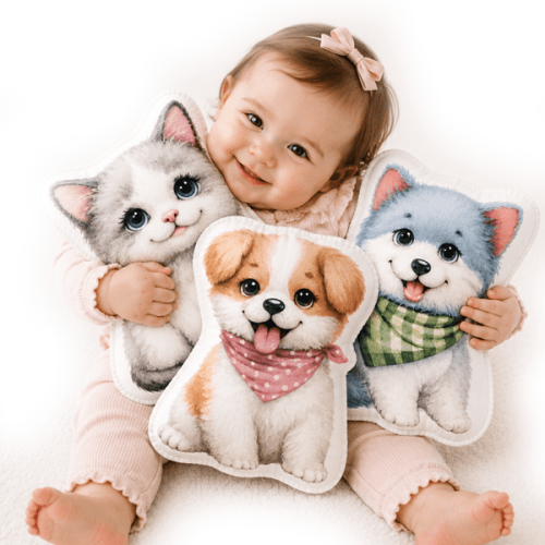 Tecido Tricoline Digital Kit Naninha Pets Fofinhos A4915 Tecido Tricoline Digital Kit Naninha Pets Fofinhos A4915