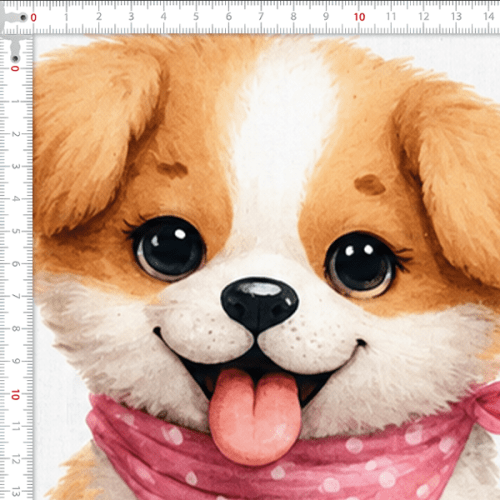 Tecido Tricoline Digital Kit Naninha Pets Fofinhos A4915