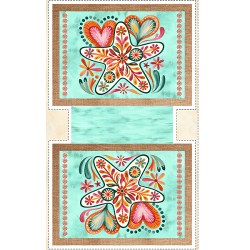 Tecido Tricoline Digital Kit Necessaire Lagosta e Estrela do Mar 9100E15942