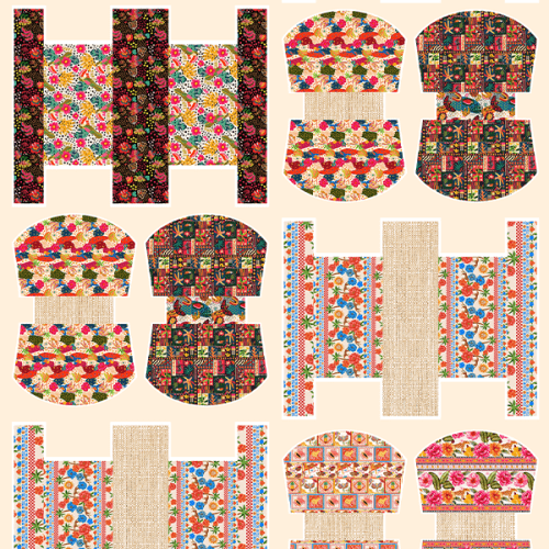 Tecido Tricoline Digital Kit Painel Estilo Tropicália 9100E15208