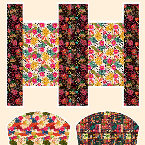 Tecido Tricoline Digital Kit Painel Estilo Tropicália 9100E15208