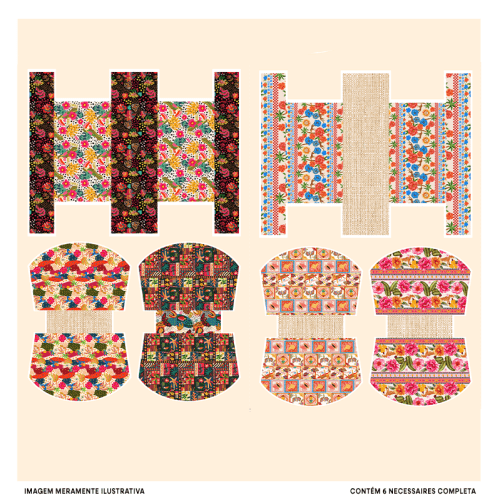 Tecido Tricoline Digital Kit Painel Estilo Tropicália 9100E15208