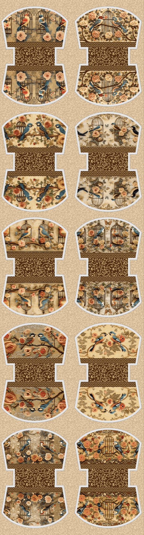 Tecido Tricoline Digital Kit Painel Jardim das Gaiolas 9100E15206