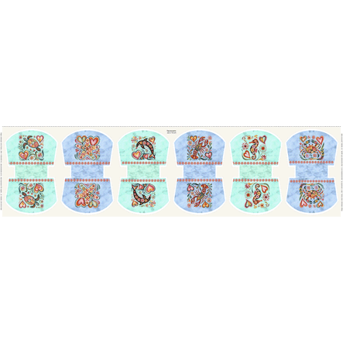 Tecido Tricoline Digital Kit Painel Necessaire Animais do Fundo do Mar 9100E15949