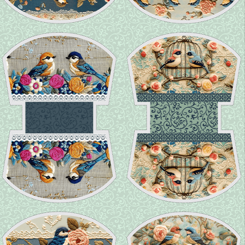 Tecido Tricoline Digital Kit Painel Necessaire Canto das Flores 9100E15201