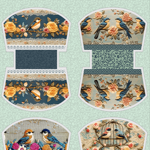Tecido Tricoline Digital Kit Painel Necessaire Canto das Flores 9100E15201