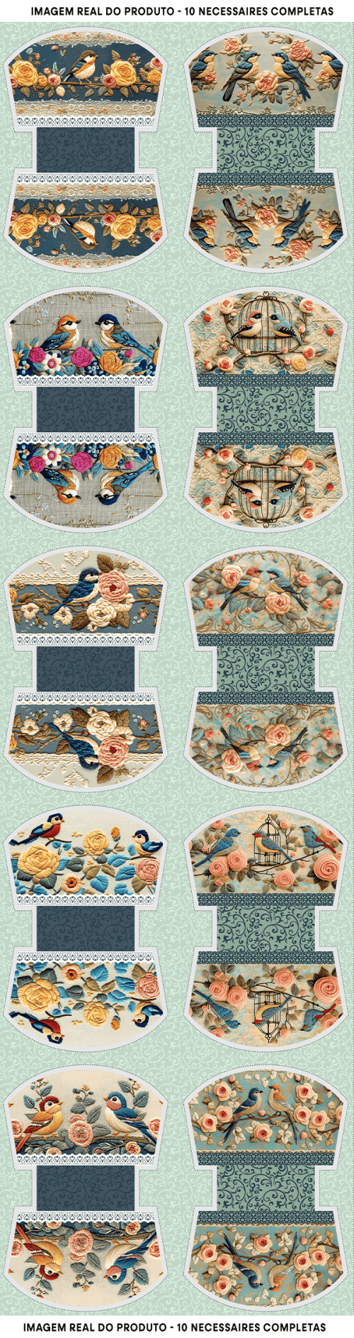Tecido Tricoline Digital Kit Painel Necessaire Canto das Flores 9100E15201