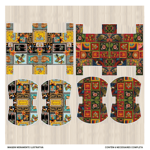 Tecido Tricoline Digital 3D Kit Painel Necessaire Encantos da Floresta 9100E15175