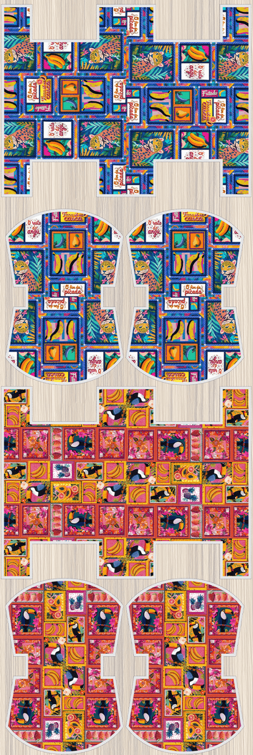 Tecido Tricoline Digital Kit Painel Necessaire Essência Tropical 9100E15177