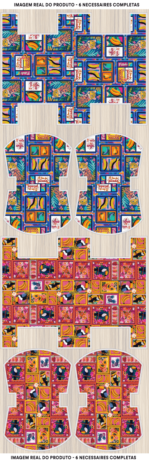 Tecido Tricoline Digital Kit Painel Necessaire Essência Tropical 9100E15177