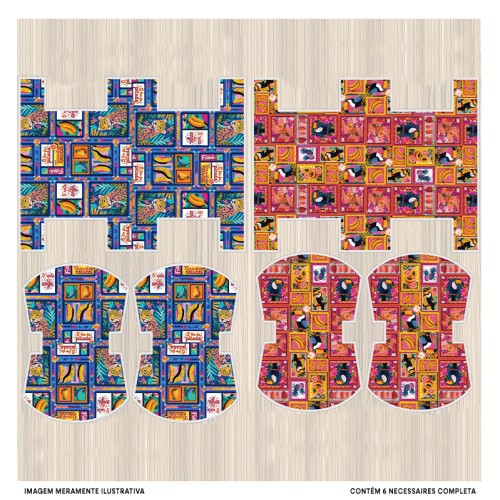 Tecido Tricoline Digital Kit Painel Necessaire Essência Tropical 9100E15177
