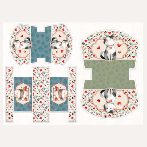 Tecido Tricoline Digital Kit Painel Necessaire Gatinhos 9100E16110