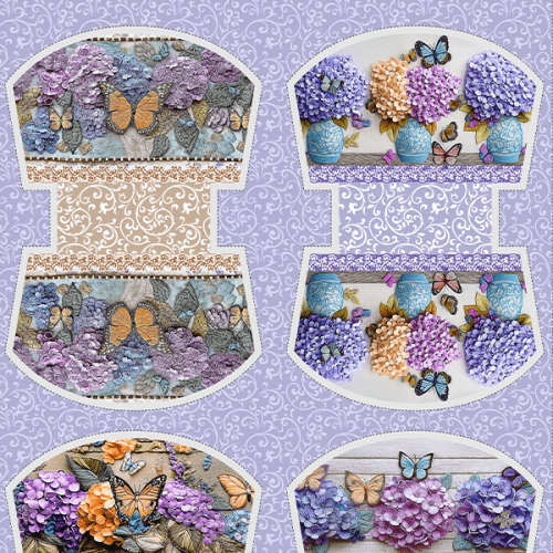 Tecido Tricoline Digital Kit Painel Necessaire Jardim de Lavanda 9100E15200