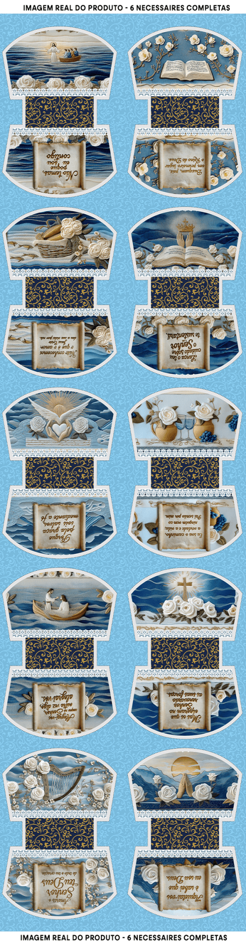 Tecido Tricoline Digital Kit Painel Necessaire O Mar e a Fé 9100E15180