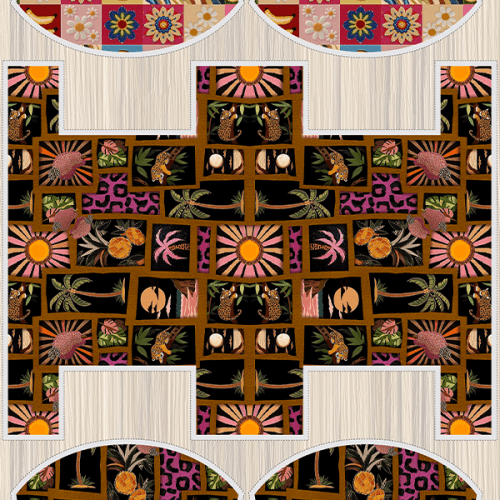 Tecido Tricoline Digital Kit Painel Necessaire Retratos Tropicais 9100E15176