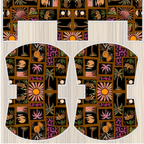 Tecido Tricoline Digital Kit Painel Necessaire Retratos Tropicais 9100E15176