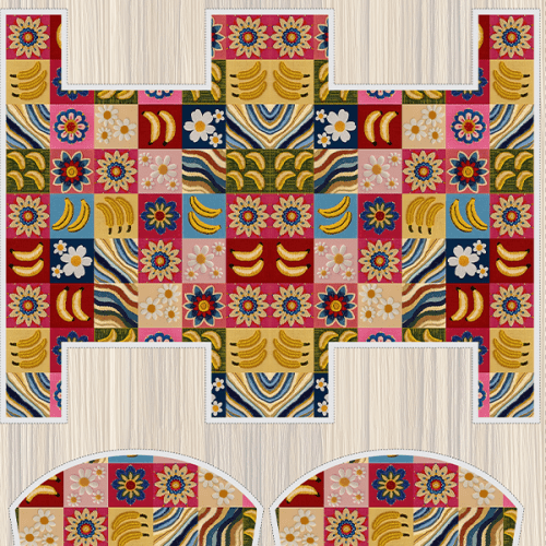 Tecido Tricoline Digital Kit Painel Necessaire Retratos Tropicais 9100E15176
