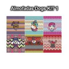 Tecido Tricoline Digital KIT1 Almofadas Dogs (6 estampas) 9100e1844a