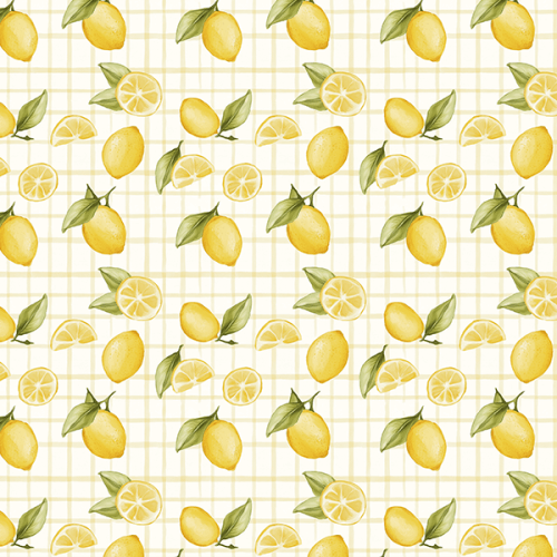 Tecido Tricoline Digital Limões Siciliano Xadrez 9100E16044
