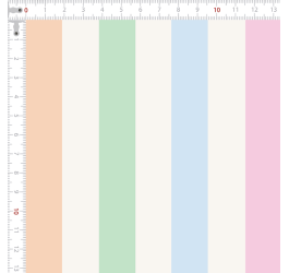 Tecido Tricoline Digital Listrado Cores Pastel 9100e11890