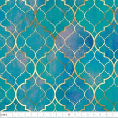 Tecido Tricoline Digital Arabesco Batik  9100e2275