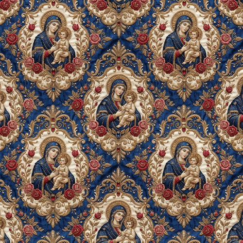 Tecido Tricoline Digital Nossa Senhora com Menino Jesus 9000e217 Tecido Tricoline Digital Nossa Senhora com Menino Jesus 9000e217