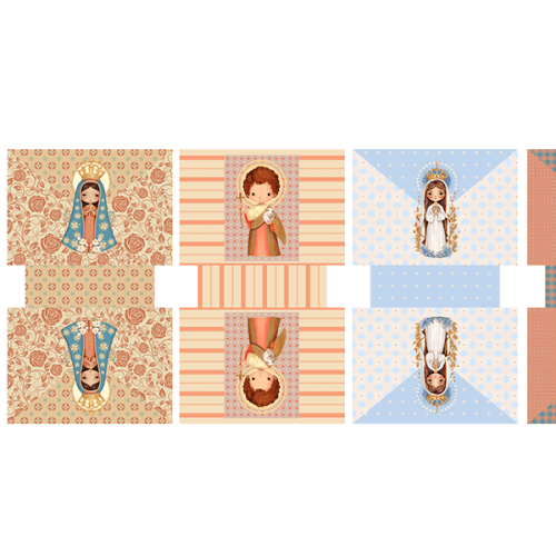Tecido Tricoline Digital Painel Necessaire Nossa Senhora Infantil 9100E14946