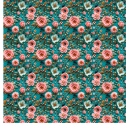 Tecido Tricoline Digital 3D Rosas do Paraíso 9100e12641