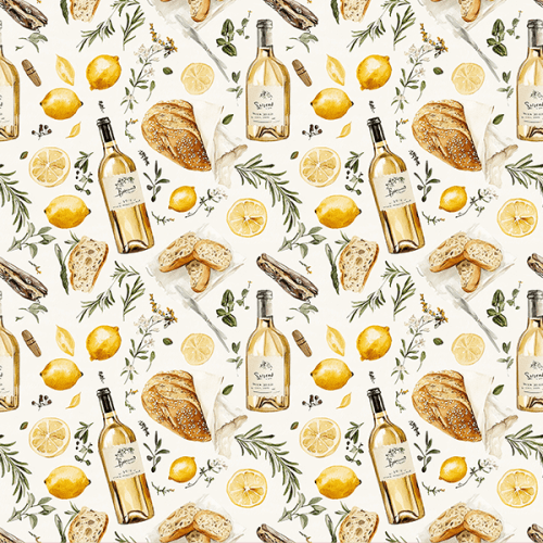 Tecido Tricoline Digital Vinho Frutas Cozinha 9100E16164