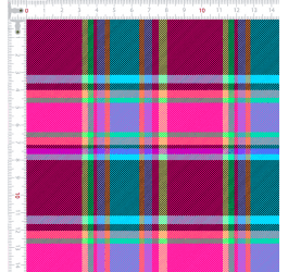 Tecido Tricoline Digital Xadrez Color Pink 9100e8497