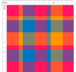 Tecido Tricoline Digital Xadrez Cores Vibrantes  9100e8508