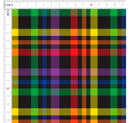 Tecido Tricoline Digital Xadrez Rainbow Color 9100e8502