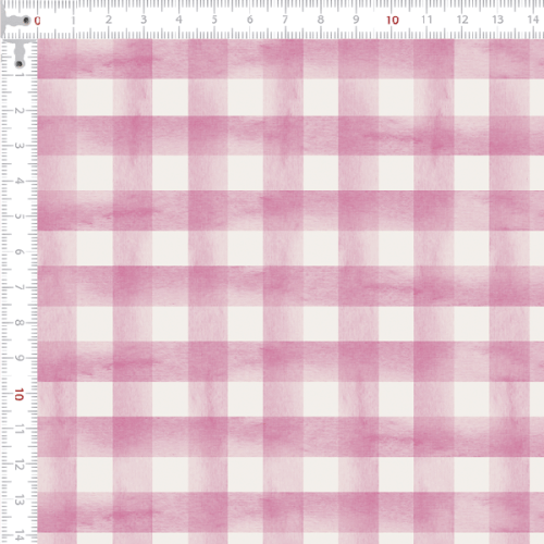 Tecido Tricoline Digital Xadrez Rosa 9100E14899