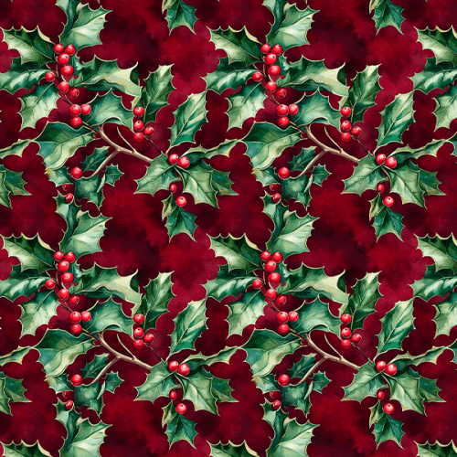 Tecido Tricoline Estampado Digital Azevinho Natalino 9101E14967