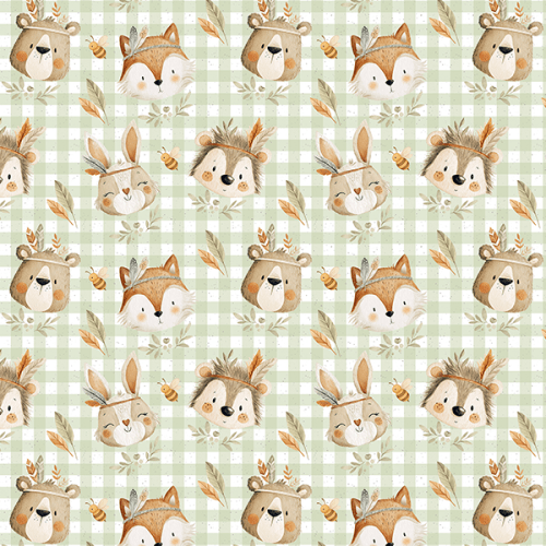 Tecido Tricoline Estampado Digital Brincando de Índio 9100E16093