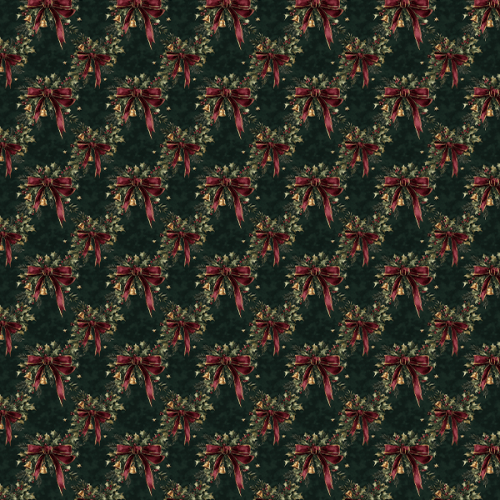 Tecido Tricoline Estampado Digital Laços de Natal 9101E14958
