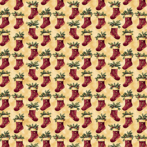 Tecido Tricoline Estampado Digital Meia de Natal 9101E14962