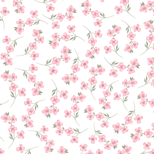 Tecido Tricoline Estampado Digital Mini Flores Rosa 9100E16081
